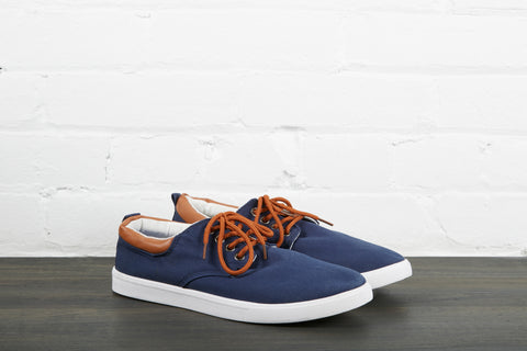 Pair Of Navy Blue Skate Shoes - aco-test2